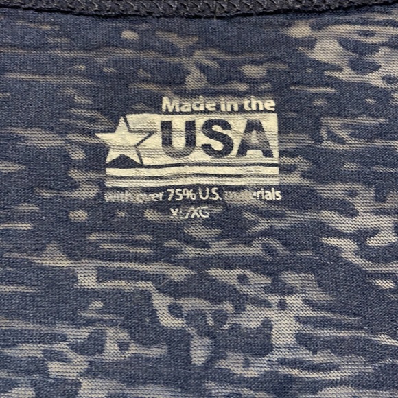 Made in the USA Glitter Patriotic Skull Tee SZ XL - Picture 2 of 3